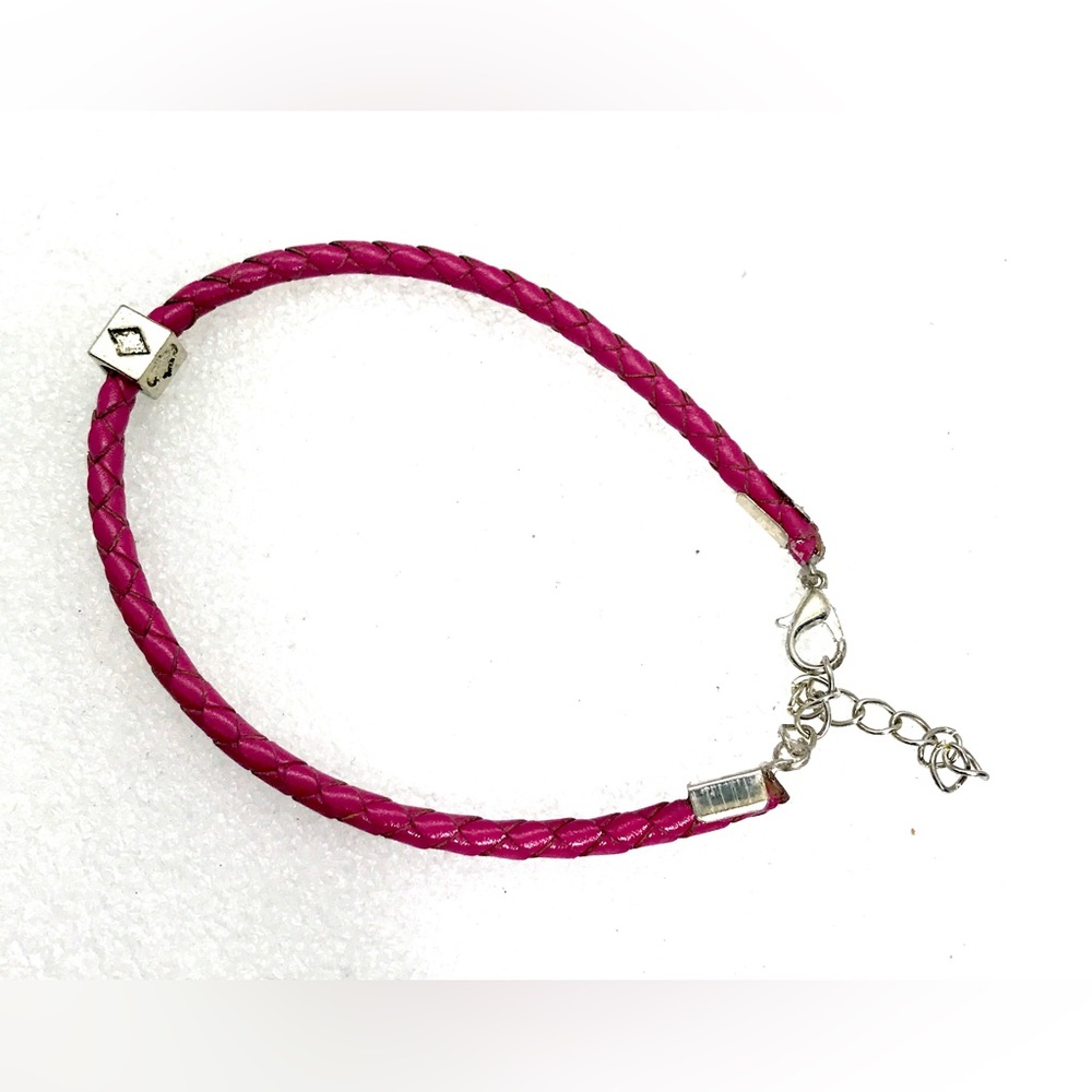 Handmade leather bracelet nsb with lobster clasp and playing cards charm